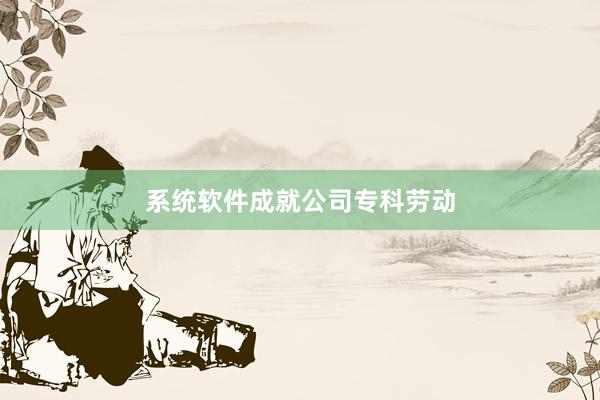 系统软件成就公司专科劳动